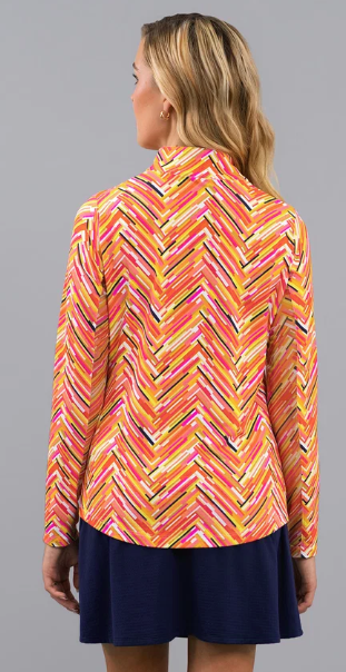 IBKUL Robin Long Sleeve Mock Neck Top (Multiple Colors)