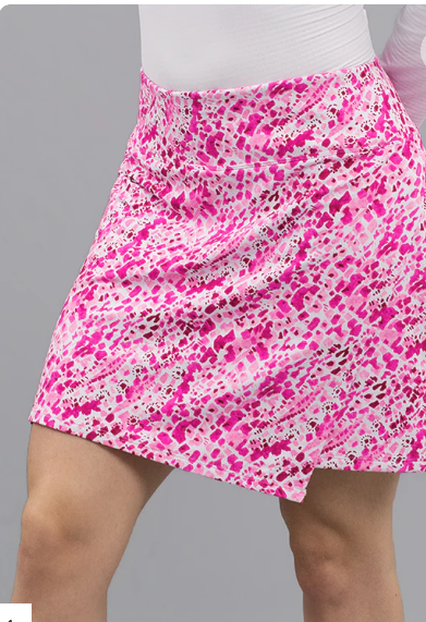 IBKUL Yesenia Faux Wrap Skort 16.5"