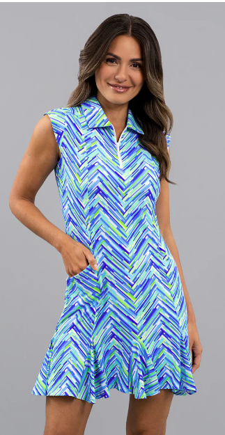 IBKUL Robin Sleeveless Polo Dress (Multiple Colors)