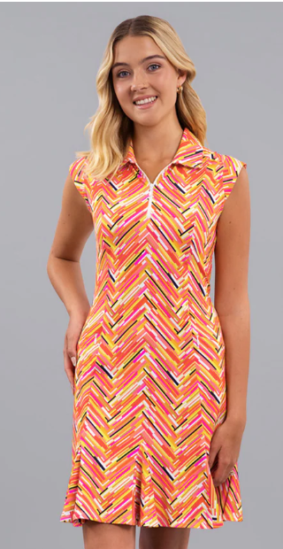 IBKUL Robin Sleeveless Polo Dress (Multiple Colors)