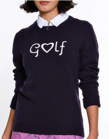 SPORT HALEY PALMA VERDE I Love Golf Crew Sweater