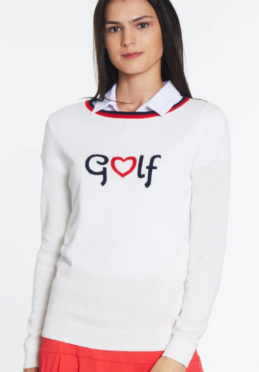 Sport Haley Bermuda "I Love Golf" Long Sleeve Sweater (Multiple Colors)