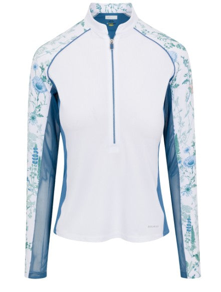 Greg Norman JACARANDAS LONG SLEEVE 1/2 ZIP TOP