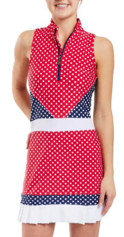 Tzu Tzu Jordan Poppy Dotty-Navy Dotty-White