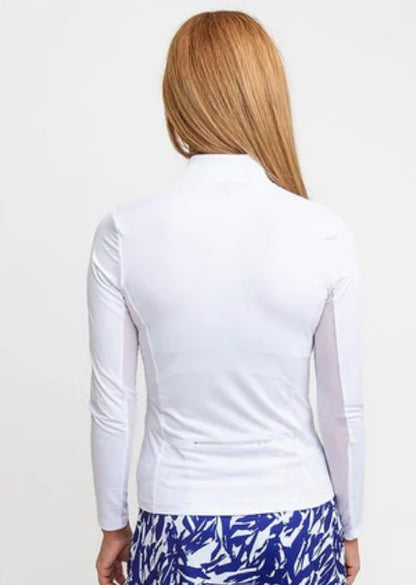 Amy Sport CLASSIC Katelyn 2.0 Long Sleeved Top Silver Zip