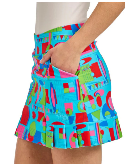 TZU TZU KENLEY GEO SKORT 16"