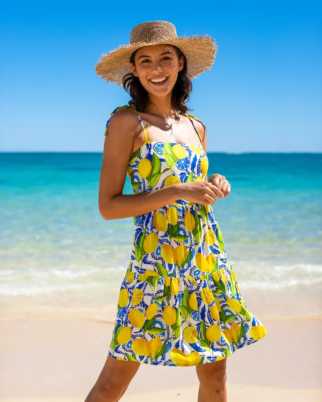 KENNY FLOWERS Sleeveless Positano Mini Resort Dress 35"