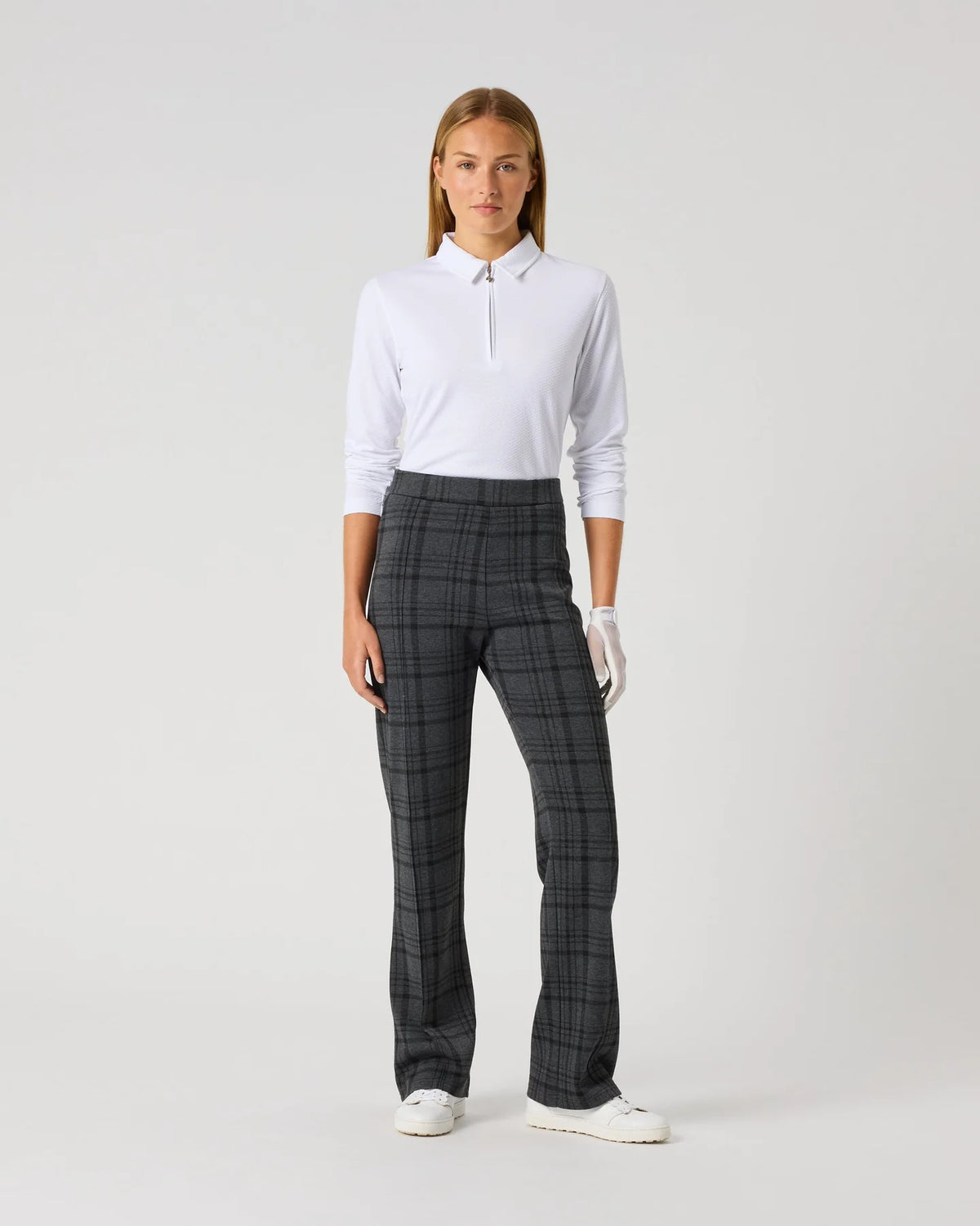 Daily Sports Kimberley Grey Melange Pinstripe Pants 32"