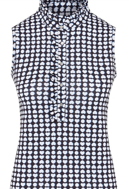 SWING OUT SISTER Jumping Beans Leona Pattern Frill Sleeveless Top