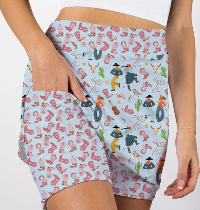 Skort Obsession LINE DANCING DIVAS Skort 17"