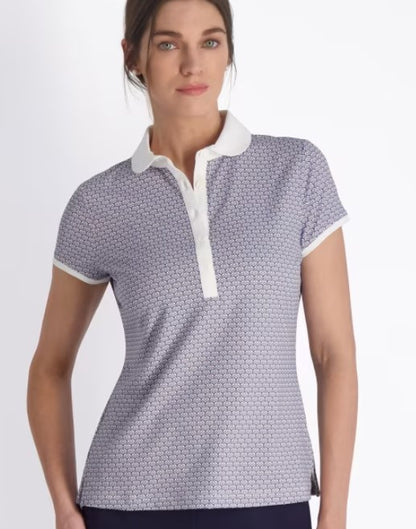 Fairway & Greene COZY FALL POLO SHORT SLEEVE TOP