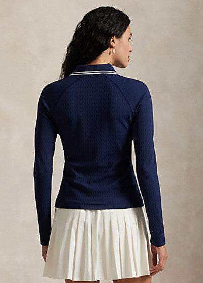 Ralph Lauren RLX LONG-SLEEVE ACTIVE CABLE KNIT COLLARED 1/2 ZIP PULLOVER (Multiple Colors)