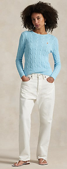 Ralph Lauren RLX LONG-SLEEVE PIMA COTTON JULIANNA CREWNECK SWEATER (MULTIPLE COLORS)