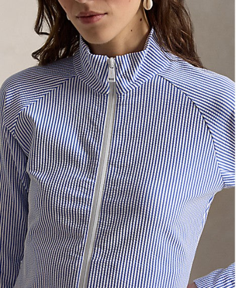 Ralph Lauren RLX LONG-SLEEVE STRETCH SEERSUCKER MOCK NECK PULLOVER (Multiple Colors)