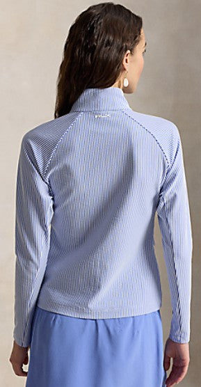 Ralph Lauren RLX LONG-SLEEVE STRETCH SEERSUCKER MOCK NECK PULLOVER (Multiple Colors)