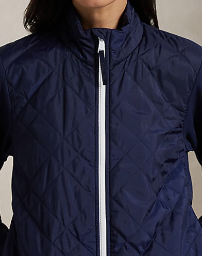 Ralph Lauren RLX TECH TERRY QUILTED HYBRID CROPPED JACKET