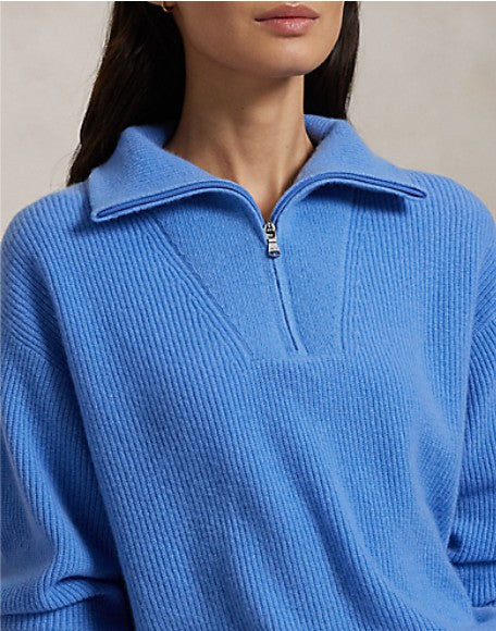 Ralph Lauren RLX LONG-SLEEVE WASHABLE CASHMERE 1/2 ZIP PULLOVER (Multiple Colors)