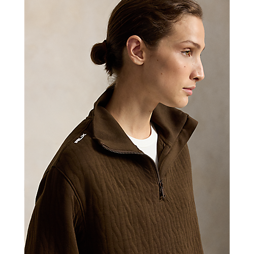 Ralph Lauren RLX LONG-SLEEVE CABLE JACQUARD KNIT 1/2 ZIP PULLOVER (Multiple Colors)