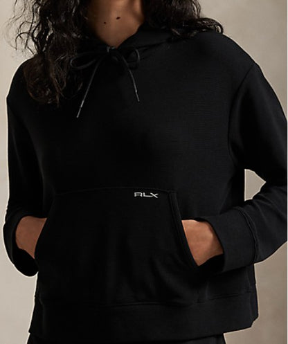 Ralph Lauren RLX TECH WAFFLE KNIT HOODED SWEATSHIRT W/ KANGAROO POCKET (Multiple Colors)