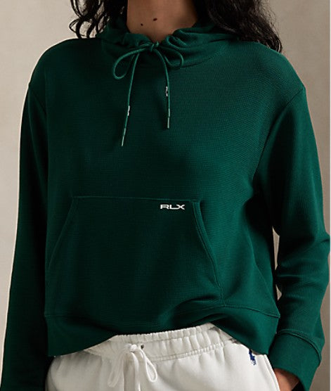 Ralph Lauren RLX TECH WAFFLE KNIT HOODED SWEATSHIRT W/ KANGAROO POCKET (Multiple Colors)