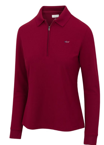 Greg Norman LONG SLEEVE CLASSIC PIQUE POLO (Multiple Colors)