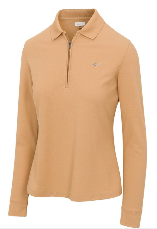 Greg Norman LONG SLEEVE CLASSIC PIQUE POLO (Multiple Colors)