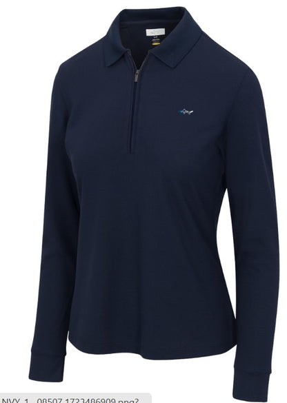 Greg Norman LONG SLEEVE CLASSIC PIQUE POLO (Multiple Colors)