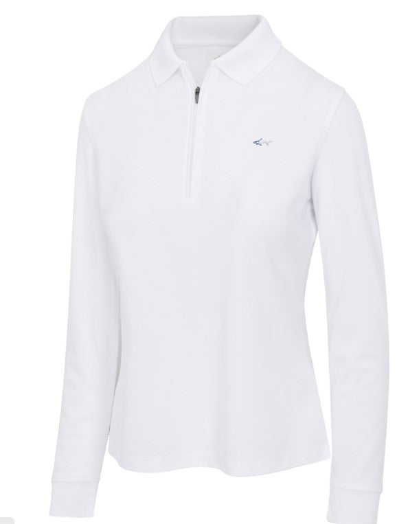 Greg Norman LONG SLEEVE CLASSIC PIQUE POLO (Essentials Multiple Colors)