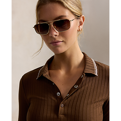 Ralph Lauren RLX LONG-SLEEVE DROP NEEDLE RIB POLO (Multiple Colors)