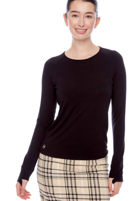 Swing Control LONG SLEEVE JERSEY KNIT TOP (MULTIPLE COLORS)