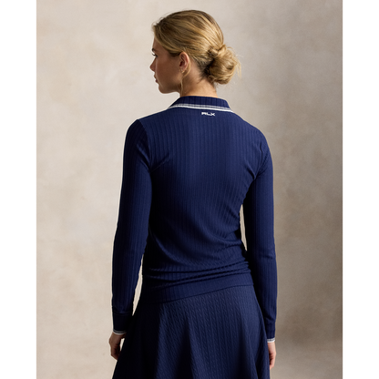 Ralph Lauren RLX LONG-SLEEVE DROP NEEDLE RIB POLO (Multiple Colors)