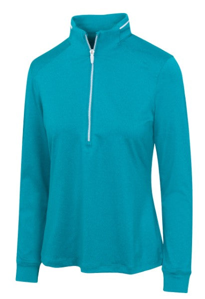 Greg Norman LONG SLEEVE Leaderboard Half-Zip Polo (Multiple Colors)