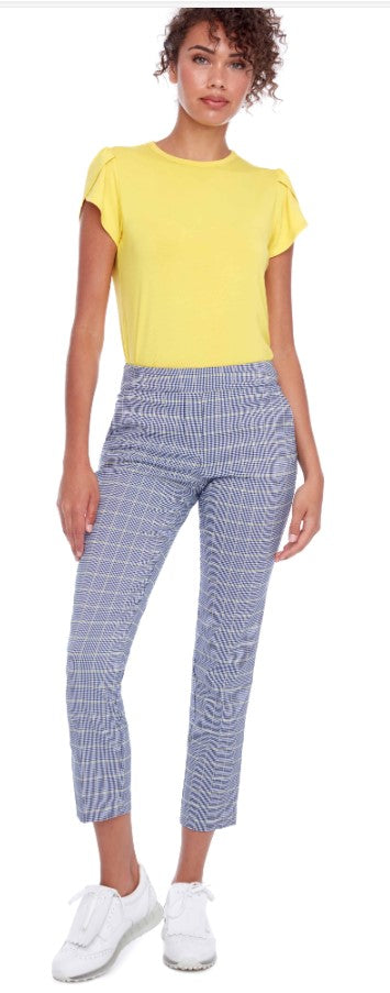 SWING CONTROL LUCCA PLAID TECHNO ANKLE PANT 28"