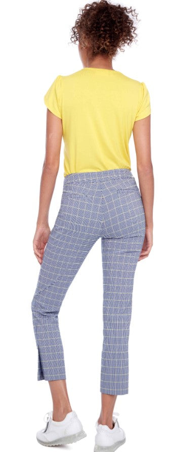 SWING CONTROL LUCCA PLAID TECHNO ANKLE PANT 28"