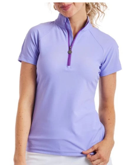 Tzu Tzu LUCY SHORT SLEEVE TOP IN GRAPE