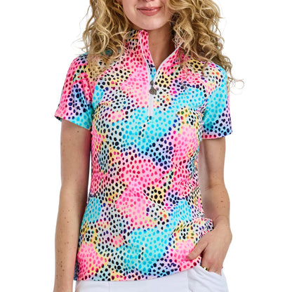 Tzu Tzu POLKA SPOTS LUCY SHORT SLEEVE TOP