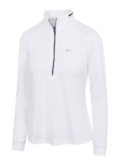 Greg Norman LONG SLEEVE Leaderboard Half-Zip Polo (Multiple Colors)