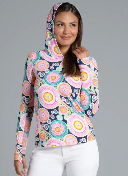 IBKUL Leona Print Long Sleeve Hoody