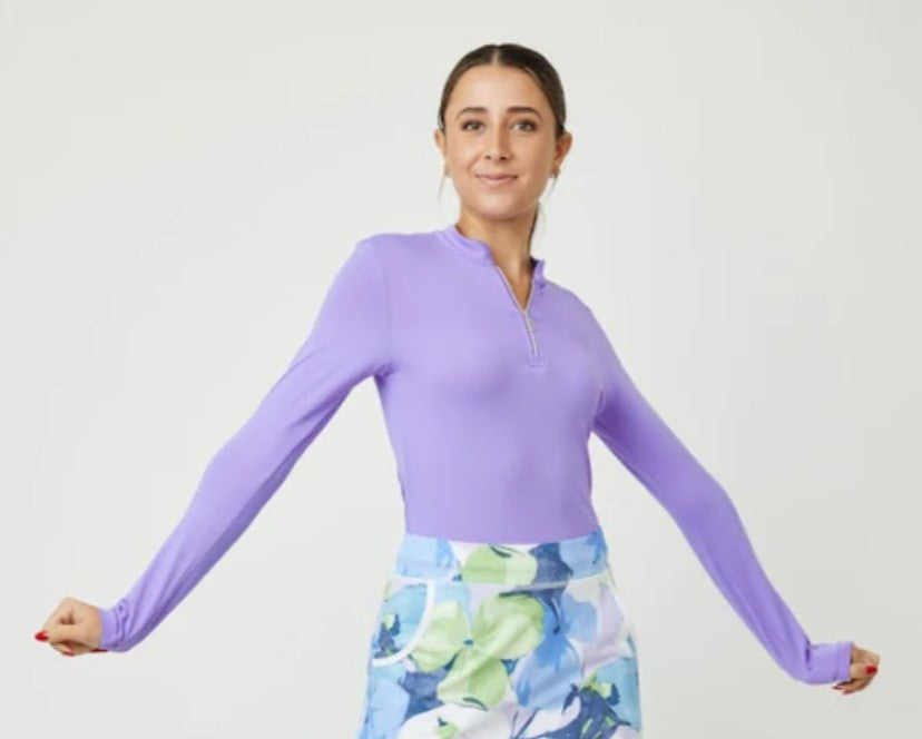 Sofibella Half Zip Long Sleeve Top (Multiple Colors)