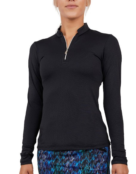 Sofibella Half Zip Long Sleeve Top (Multiple Colors)