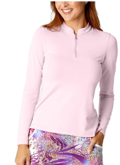 Sofibella Half Zip Long Sleeve Top (Multiple Colors)