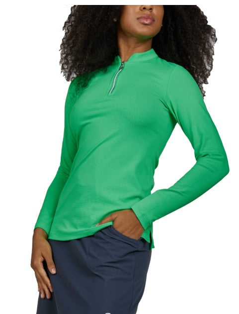 Sofibella Half Zip Long Sleeve Top (Multiple Colors)