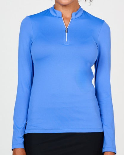 Sofibella Half Zip Long Sleeve Top (Multiple Colors)