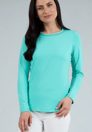 IBKUL Long Sleeve Crew Neck With Mesh (Multiple Colors)