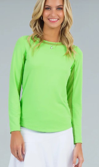 IBKUL Long Sleeve Crew Neck With Mesh (Multiple Colors)
