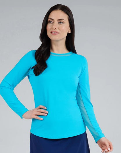 IBKUL Long Sleeve Crew Neck With Mesh (Multiple Colors)