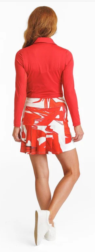 Amy Sport INSPIRED MARISA PLEATED BACK SKORT 16" or 18" (Multiple Colors)