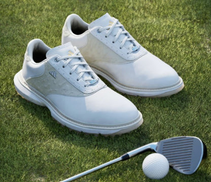 Adidas MC70 SPIKELESS GOLF SHOES in Cloud White / Alumina / Ice Tangerine
