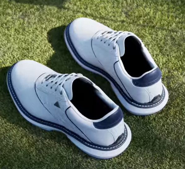 Adidas Women's GOLF SHOES MC70 SPIKELESS in Cloud White / Collegiate Navy / Lucid Ray Blue