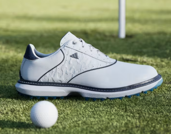 Adidas Women's GOLF SHOES MC70 SPIKELESS in Cloud White / Collegiate Navy / Lucid Ray Blue